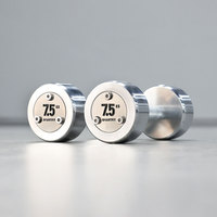 Ensemble d'haltères Smartfit de haute qualité en chrome dur, haltères chromées de 2,5 kg à 100 kg (5 lb à 220 lb), haltères en acier pleine taille pour poids libres