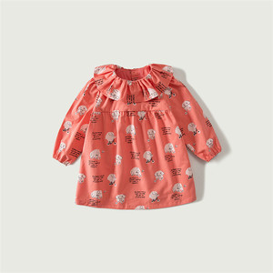 Vestidos de Princesa para Niñas, con Estampado de Animales de Dibujos Animados, Transpirables, de Manga Larga - Product Image 1