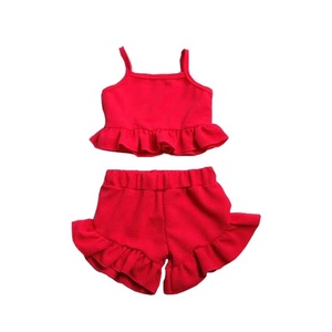 Ensemble haut sans manches et short assorti pour enfants, imprimé pastèque, collection été 2021 - Product Image 6