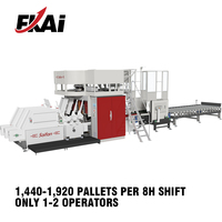 Machine à clouer les palettes en bois EUR EPAL entièrement automatique FENGKAI SF2000 avec empileur, 1920 palettes/turnée, Siem PLC CE