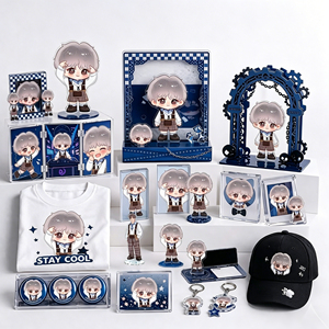 ชุดของขวัญที่ระลึกสำหรับผู้ประกอบการ ประกอบด้วยพวงกุญแจเสื้อยืดลายการ์ตูนอนิเมะแบบกำหนดเอง CCH - Product Image 1