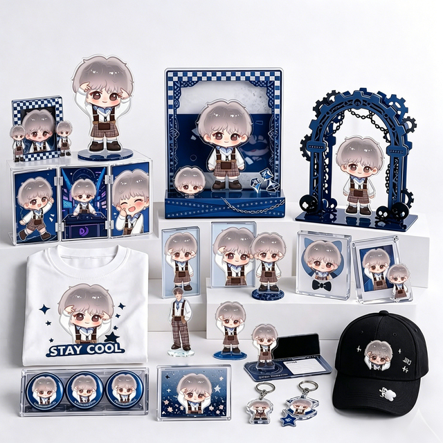 CCH Customized anime cartoon character T-shirt keychain entrepreneurial peripheral commemorative gift set