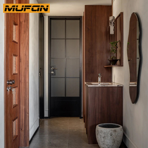 Óc chó ván ép phòng tắm không thấm nước vanities Tủ chìm sang trọng đôi rửa lưu vực tủ phòng tắm với gương - Product Image 3