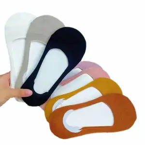 جوارب صيفية للبيع بالجملة لون سادة لا تظهر أحذية غير مرئية مخفية لا تظهر ما تحت القدم