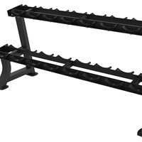 Support de rangement portable et extensible pour 8 paires d'haltères réglables |   Rangement robuste en acier pour charges lourdes, idéal pour les salles de sport et les studios