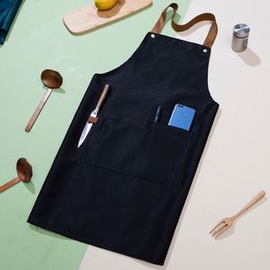 High Quality Plain Cotton Waterproof Chef Cooking Custom Logo Printing <b>Aprons</b> - Product Image 4