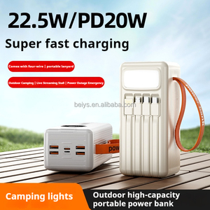 Usine <span class=keywords><strong>en</strong></span> gros 50000mah Power Bank PD 22.5w <span class=keywords><strong>charge</strong></span> rapide avec câble intégré lampe <span class=keywords><strong>de</strong></span> poche LED sortie USB-C chargeur universel - Product Image 2