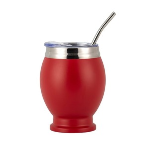 Taza de Mate Argentina de Acero Inoxidable de 12oz con Bombilla |   Termo de Doble Pared con Aislamiento al Vacío para Yerba Mate - Product Image 2