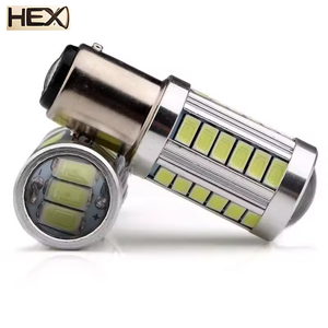 Lampadina LED per Auto S25 1157 BAY15D <span class=keywords><strong>P21</strong></span>/<span class=keywords><strong>5W</strong></span> 1156 BA15S BAU15S P21W PY21W 5730/5630 33SMD, Luce di Retromarcia <span class=keywords><strong>12V</strong></span> <span class=keywords><strong>5W</strong></span> - Product Image 1