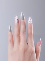 Fengshangmei Faux Ongles Écologiques en ABS, Forme Stiletto, à Presser, Couverture Complète, Fournisseur en Gros, Design