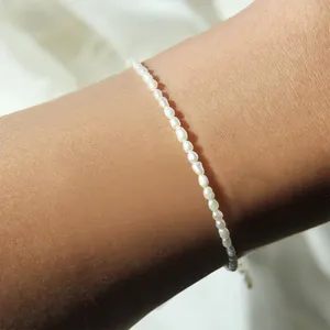 Pulsera de Perlas de Imitación EManco <span class=keywords><strong>Fashion</strong></span>, Perla Ovalada, Acero Inoxidable, Regalos Clásicos para Mujer, Directo de Fábrica - Product Image 4
