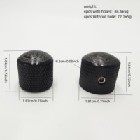 Carved Metal Guitar Knob Caps With or Without Hole Anti slip Engraved Volume Tone Switch Control Knob Universal