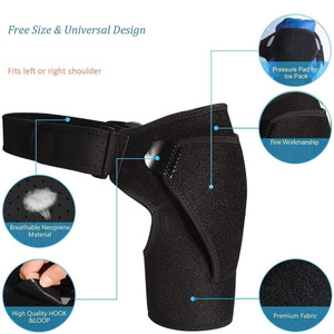 Soporte de hombro con almohadilla de presión Soporte de hombro ajustable para manguito rotador rasgado, tendinitis, dislocación - Product Image 4