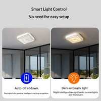 Plafonnier solaire 60W/100W/200W/300W, options de puissance, boîtier étanche, télécommande, modes de minuterie, éclairage intérieur
