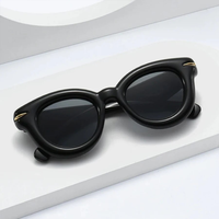 Lunettes de soleil ovales tendance couleur bonbon pour femmes, style Y2K rétro avec rivets, lunettes de soleil rondes tendance punk pour hommes
