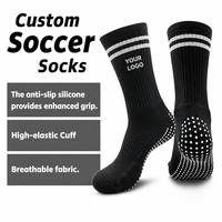 Chaussettes de football antidérapantes et amortissantes pour hommes Glacier, chaussettes de football à compression noires pour hommes, chaussettes de football pour l'entraînement en équipe