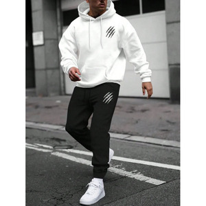 Felpe e pantaloni con cappuccio stampati da uomo e da donna abbigliamento sportivo con stampa a zampa di animale che corre alla moda Casual autunnale e invernale - Product Image 2