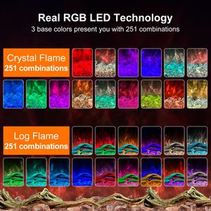 Best Seller 3 Sided <strong>Electric</strong> Fireplace Heater 44 56 68 80 96 Inch Floating <strong>TV</strong> <strong>Stand</strong> with Fireplace WIFI APP ETL CE UKCA - Product Image 5