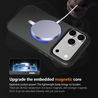 Haute Protection Aimant 9H Verre Trempé Doux Pour La Peau TPU Téléphone Portable Cas pour iPhone 17 Pro Max Antichoc Épaisseur PC Cas