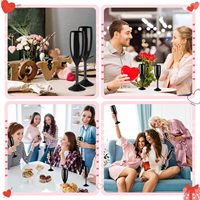 Flûtes à champagne en vrac, gobelets en acrylique de 6 oz, verres à vin, toast, boisson, plastique incassable, tasses à champagne à pied haut, gobelet