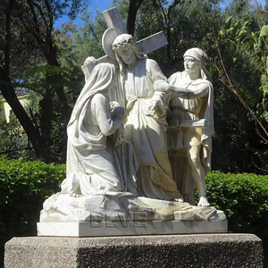 Escultura de Mármol de Jesús Portando <span class=keywords><strong>la</strong></span> Cruz, Tamaño Real, para Proyectos Religiosos en Exteriores, con 14 Estaciones de <span class=keywords><strong>la</strong></span> Cruz - Product Image 1