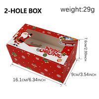 Expédition rapide 2 4 6 12 trous thème de noël Cupcake boîtes d'emballage cadeau fournitures de fête boulangerie emballage boîtes en papier