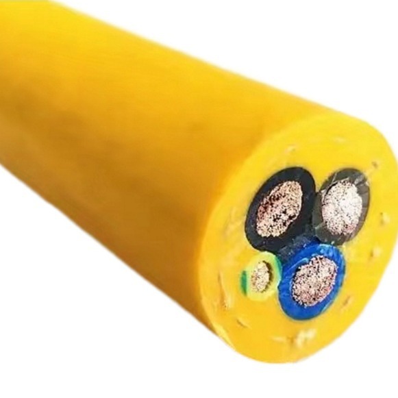Customized PUR Sheath 2x17awg+2x28awg Underwater Neutral Buoyancy ROV Tether Cable