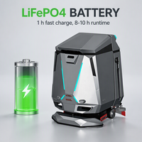 Robot de nettoyage de sols industriels, balayeuse automatique, laveuse-sécheuse, navigation laser SLAM, batterie LiFePO4 pour la logistique d'entrepôt
