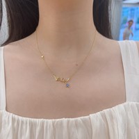 Dylam Sans ternissure Plaqué Or Mignon Papier Avion Pendentif Cristal Bijoux Cadeau Colliers pour Femmes Filles