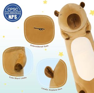 Almohada <span class=keywords><strong>de</strong></span> Peluche <span class=keywords><strong>de</strong></span> Capibara <span class=keywords><strong>de</strong></span> 39.3 Pulgadas <span class=keywords><strong>de</strong></span> Largo, Juguete <span class=keywords><strong>de</strong></span> Peluche Suave y Adorable, Almohada Grande Tipo Oso <span class=keywords><strong>para</strong></span> <span class=keywords><strong>Dormir</strong></span>, Ideal <span class=keywords><strong>para</strong></span> Fiestas - Product Image 3