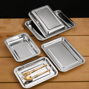 Bandeja de Acero Inoxidable de Alta Calidad, Bandeja para Hornear Profunda de 5 <span class=keywords><strong>cm</strong></span>, Bandeja para Servir Comida en Restaurantes, Bufés y Catering - Product Image 1