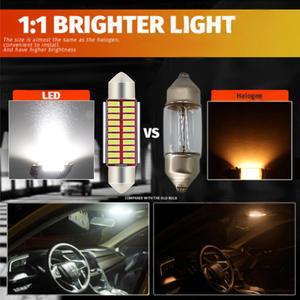 Ampoule LED C10W C5W Canbus 12V pour voiture, lampe Festoon 31mm 36mm 39mm 41mm 6500K Blanc, éclairage intérieur de voiture, plafonnier, coffre, plaque d'immatriculation - Product Image 4