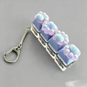 Jouet anti-stress à presser en forme de patte de chat, jouet anti-stress interactif stimulant l'esprit, porte-clés, petit cadeau pour garçons et filles - Product Image 6