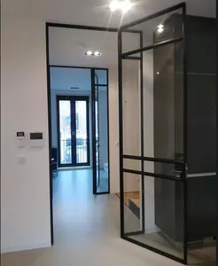 Types of french windows style black smoked glass interior doors modern