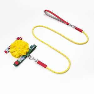 New floral lace-trimmed pet harness, cat and small <b>dog</b> <b>leash</b>, tank top style <b>dog</b> walker. - Product Image 1