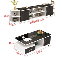 Meubles TV en verre blanc au design simple, nouveau style moderne et luxueux, avec rangement pour salon - Prix de gros