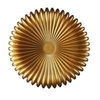 Assiette de présentation en verre doré effet soleil, décorative à pétales radiaux, pour centre de table de mariage, fête, banquet, décoration intérieure