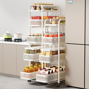 Étagère de rangement de cuisine moderne avec roulettes, organisateur multifonctionnel pour garde-manger, comptoir, côté réfrigérateur, profondeur 8-11,9 pouces - Product Image 4