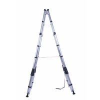 Échelle pliante télescopique en alliage d'aluminium, 5 marches, 1,4+1,4 m, capacité de charge de 150 kg, échelle légère pour usage domestique