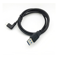 Contoh gratis OEM USB khusus 3.0 a laki-laki ke sudut kanan kiri 90 Degaree l berbentuk USB 3.1 kabel Tipe c