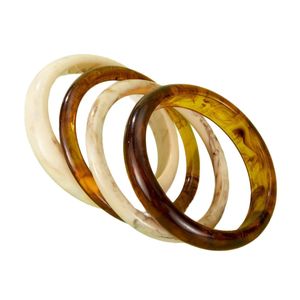 New Vintage Resin Acrylic Bangle Set for Women Jewelry <strong>Korean</strong> Cuff Bangles Bracelets with <strong>Charms</strong> Designer Round New Gifts - Product Image 5