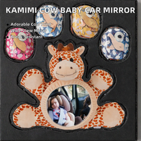 Miroir de sécurité pour siège arrière de voiture pour bébé, incassable, large, convexe, en forme d'éléphant, multifonction
