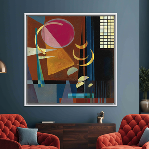 Modern Kandinsky Art <b>Canvas</b> Print: Elegant Minimalist Wall Decor,WHITE <b>FRAMED</b> <b>CANVAS</b> - Product Image 3