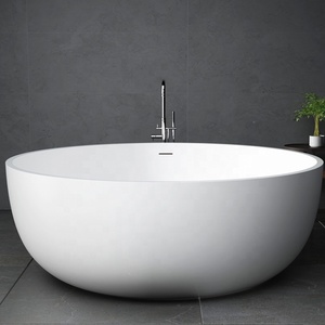 Bañera independiente barata Malasia paseo portátil redondo <span class=keywords><strong>en</strong></span> bañera de tamaño pequeño de 60 pulgadas - Product Image 2