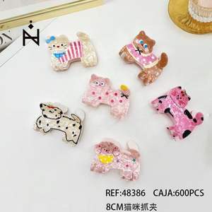 Pinza para el pelo con diseño de gato de 8 cm para niñas, diseño de animal lindo. - Product Image 2