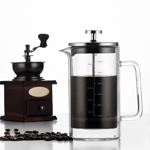 Đôi tường pháp Báo Chí cà phê Maker chịu nhiệt Borosilicate Glass Coffee Pot,Cold Brew Maker chiết xuất tinh khiết Cà Phê dễ dàng