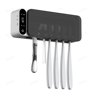 Penyangga Sikat Gigi Dinding 6 Slot UVC Terbaru dengan Jam LED dan Pengering Udara Panas, Sterilisasi Sikat Gigi untuk Rumah Tangga di Kamar Mandi - Product Image 5
