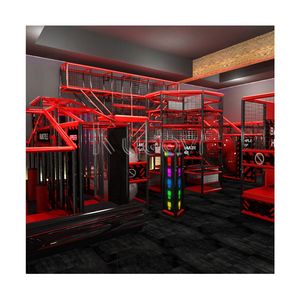 Salle de jeu d'évasion interactive en salle avec labyrinthe, jeu multijoueur, défi de boutons lumineux LED à pousser, jeux d'aventure pour adultes - Product Image 1