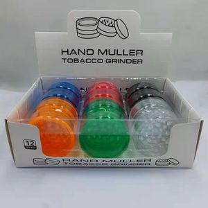 Fabricant de gros broyeur d'herbes en plastique de bonne qualité 60mm broyeur de tabac coloré <span class=keywords><strong>à</strong></span> 3 couches type manuel boîte d'emballage - Product Image 2