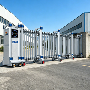 Zhanjiang Waterproof Automatic Sliding Gate Stainless Steel Entry Security Trackless Retractable Gate Modern Design for School - Product Image 1